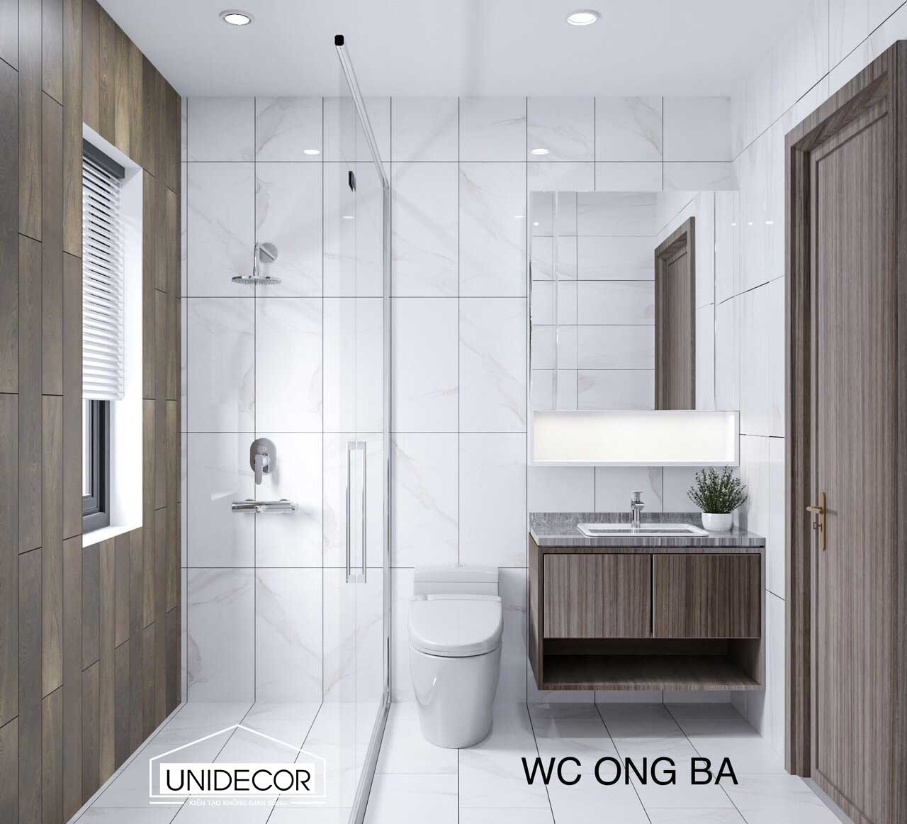 Toilet phòng ông bà nhà 4 tầng chú chanh