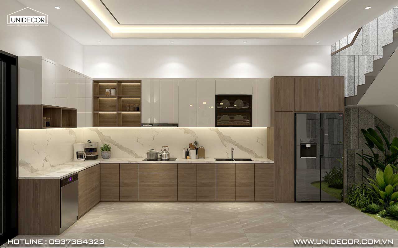 Phòng bếp với thiết kế tối giản